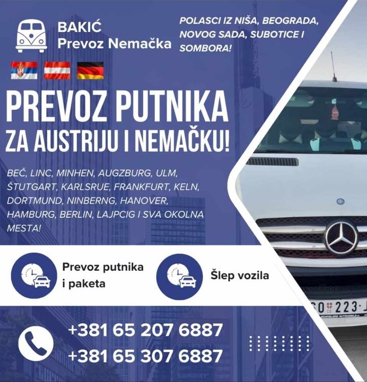 !prevoz putnika bakic transport kombi nemacka austrija srbija mojabaza 1