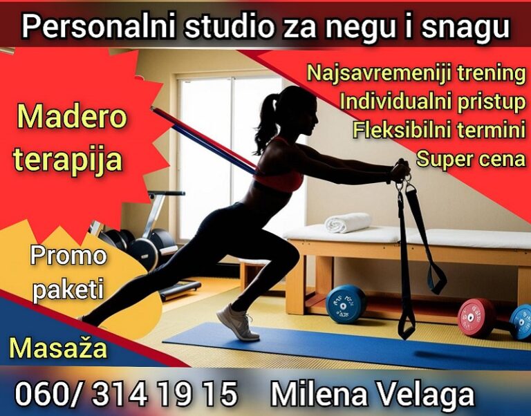 !1 profesionalni studio nega snaga telo maderoterapija teretana trening vezbanje milena velaga surcin mojabaza 1